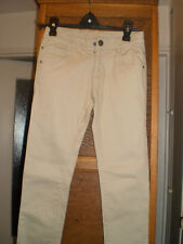 jean slim beige clair   13 ans, 156 cm fille  toile coton comme neuf