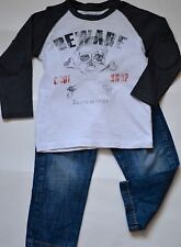 ZARA Ensemble 2 pièces : jean's & tee-shirt ML pour garçon 18/24 mois (86/98 cm)