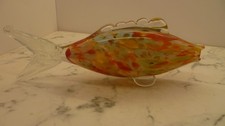 MURANO Poisson en verre soufflé multicolore Vintage - déco - fish