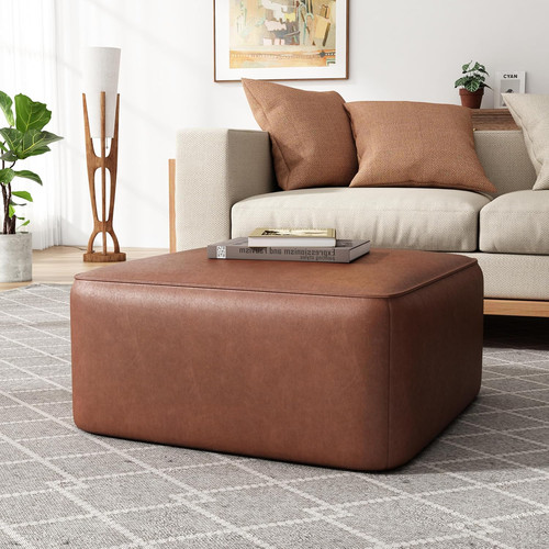 Light brown faux leather - faux,