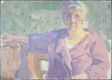 Ancien Tableau "Portrait d'une Dame Agée" Peinture Huile Oil Painting Lady Woman