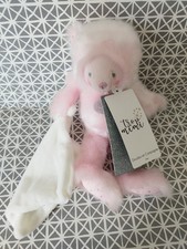 Doudou ours rose mouchoir