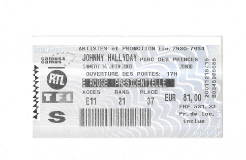 Rare ticket billet de - ticket,