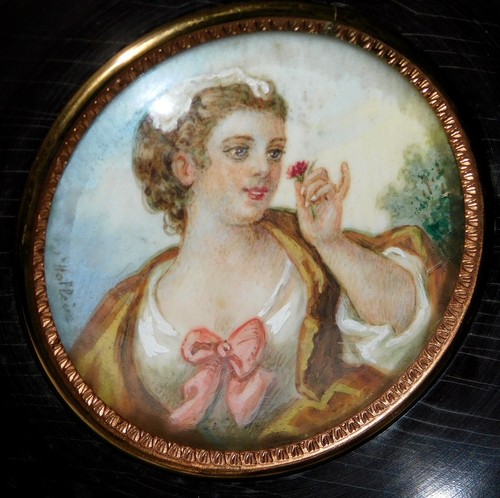 Ancienne peinture miniature - peinture,
