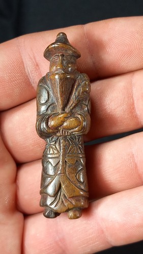 Okimono bois sculpté - bois,