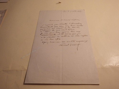 1869 paschal grousset - 1869.paschal, (lettre