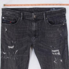 Hommes Diesel THAVAR-XP Ajusté Skinny Élasthanne Gris Jeans W33 L34