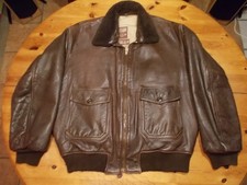 BLOUSON AVIATEUR HOMME TYPE G-1 JACKET C17 CUIR MARRON Taille XL Tbonne occasion