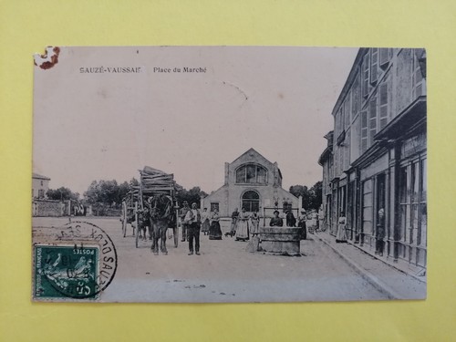 Cpa sauzé vaussais place - -,