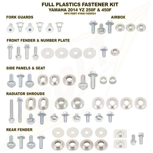 Kit vis complet plastiques - vis, de