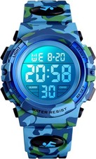 Montre numérique pour garçons, Digital Montres Sport pour Enfants étanches avec 
