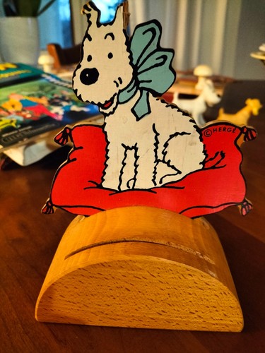 Tintin tirelire bois avec - tirelire,