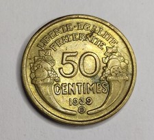 Monnaie Cupro-Alu, 50 Centimes Morlon 1939 B (Bruxelles) - FRANCE
