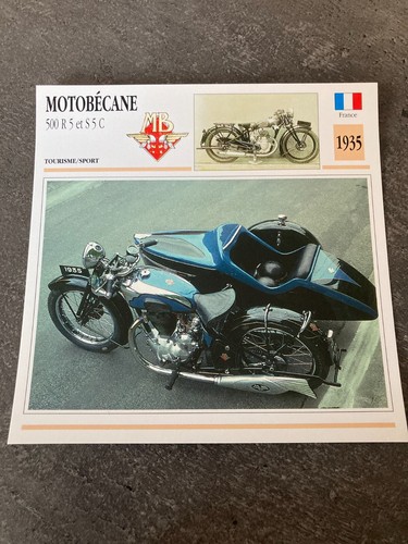 Carte fiche moto - fiche, collection