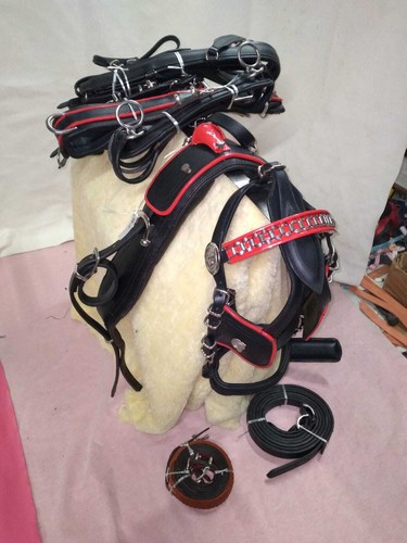 Leather gypsy harness black - leather,