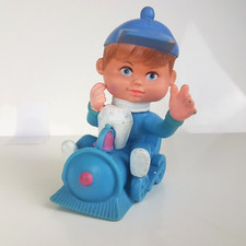 Jouet Pouet-Pouet Vintage Garconnet sur Locomotive Années 60s/70s Collector TBE