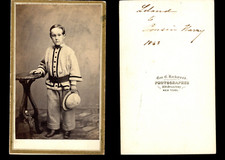 Rockwood, New York, Leland à Cousin Harry Vintage albumen print CDV. Tir