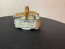 #Yd# pot boîte en BISCUIT PORCELAINE POLYCHROME FIN XIXe SAXE,SITZENDORF.....