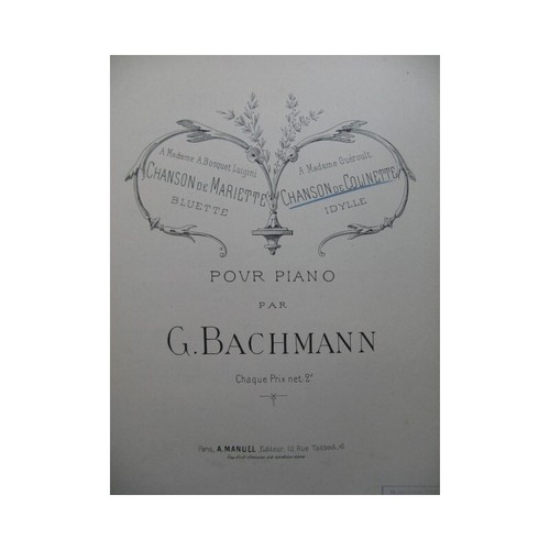 Bachmann chanson de - bachmann, g.