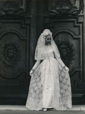 Mode mariée Abrahamm chapeaux gants bijoux ceintures bas soulier DIOR photo