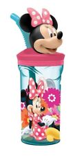Disney Minnie Mouse Bloom Verre 3D Avec Figurine Et Paille Enfants