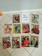 1984/1985-lot 10 magazines vintage-Fait Main Pas À Pas-couture tricot décoration