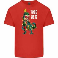 Tree Rex T-Shirt Hommes Drôle Noël Haut Noël Enfants Garçons Bas Réservoir