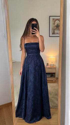 Robe soirée longue bleu - longue,