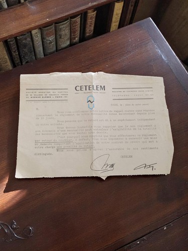 Lettre ancienne cetelem - lettre,