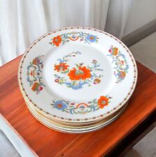 Limoges Raynaud. 6 assiettes à dessert porcelaine Vieux Chine Collection Damon