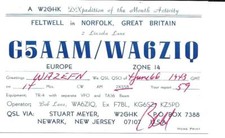 QSL 1966 G5AAM Angleterre