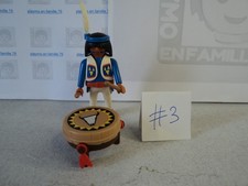 PLAYMOBIL vintage western indiens guerrier chasseur tambour set 3873 de 1996 #3