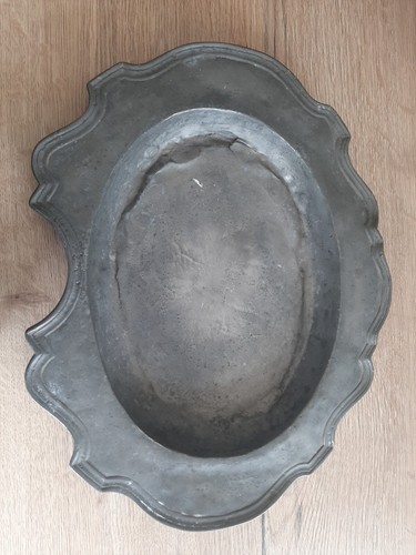 Ancien plat étain - ancien, en