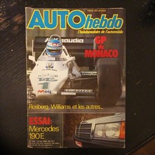 AUTO HEBDO 369 1983 MERCEDES 190E GP F1 MONACO 83 rosberg tour de  CORSE 1983