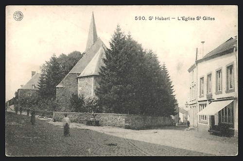 Cpa hubert l - st-hubert,, l´eglise