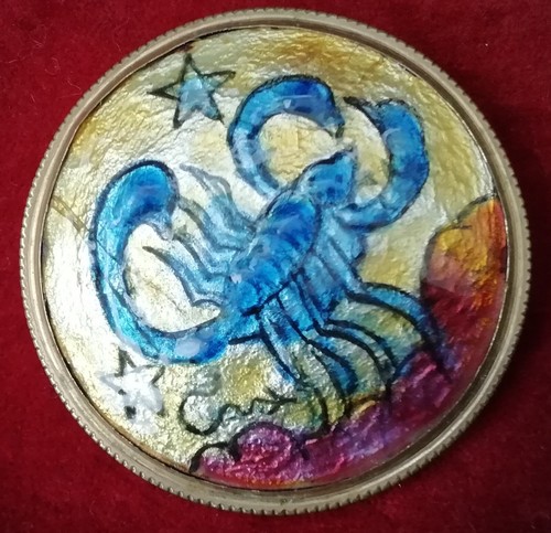 Ancienne broche émaux sur - broche, en