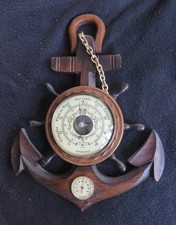 DECO DE MARINE  -  GRAND BAROMETRE  "ANCRE et BARRE de MARINE"