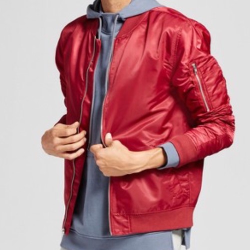 Men nylon bomber jacket - bomber,