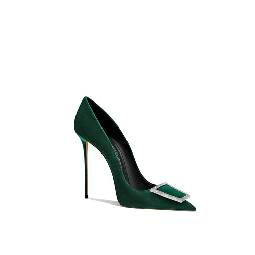 New dark green high heels - new,