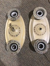 PAIR VINTAGE ART DECO BRASS