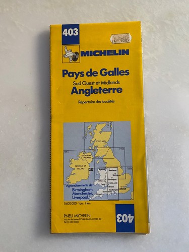 Ancienne carte michelin 403 - ancienne, n°403