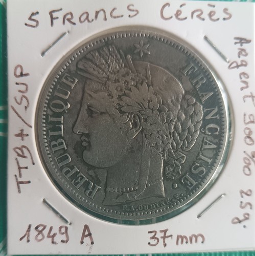 5 francs cérès - -,