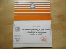 ELEMENTS ACCESSOIRES ARC HYOÏDIEN POISSONS TELEOSTOMES FOSSILES ACTUELS ACANTHE