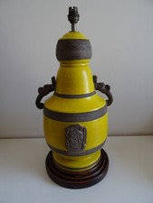 Grand Pied de Lampe Céramique Asiatique Craquelé an 30/40 Chinese Céramic