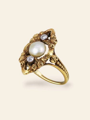 Bague marquise art nouveau - marquise,