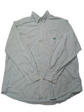 Chemise CHAPS verte menthe à rayures avec poche et logo brodé taille XL #253msch