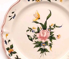 Plat Rond en Faïence Décor