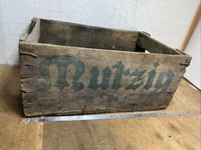 N.1 caisse en bois ancienne Mutzig, Bière d’Alsace Objet Publicitaire Outil