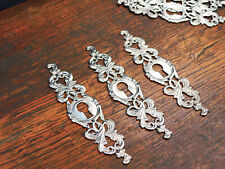 3 Anciennes Entrées de serrure en métal blanc,Clé,meuble,Buffet,Commode,Tiroir