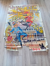 Rarissime affiche ancienne GRAND BAL MASQUE DU JEUDI GRAS BORDEAUX 1900 signée